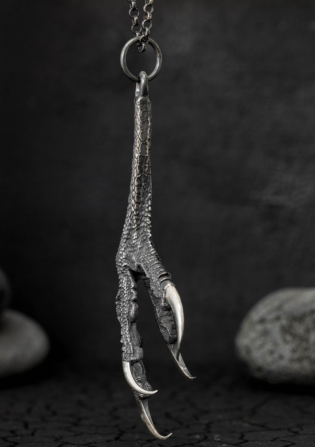 Veðrfölnir - Hawk talon necklace in solid sterling silver