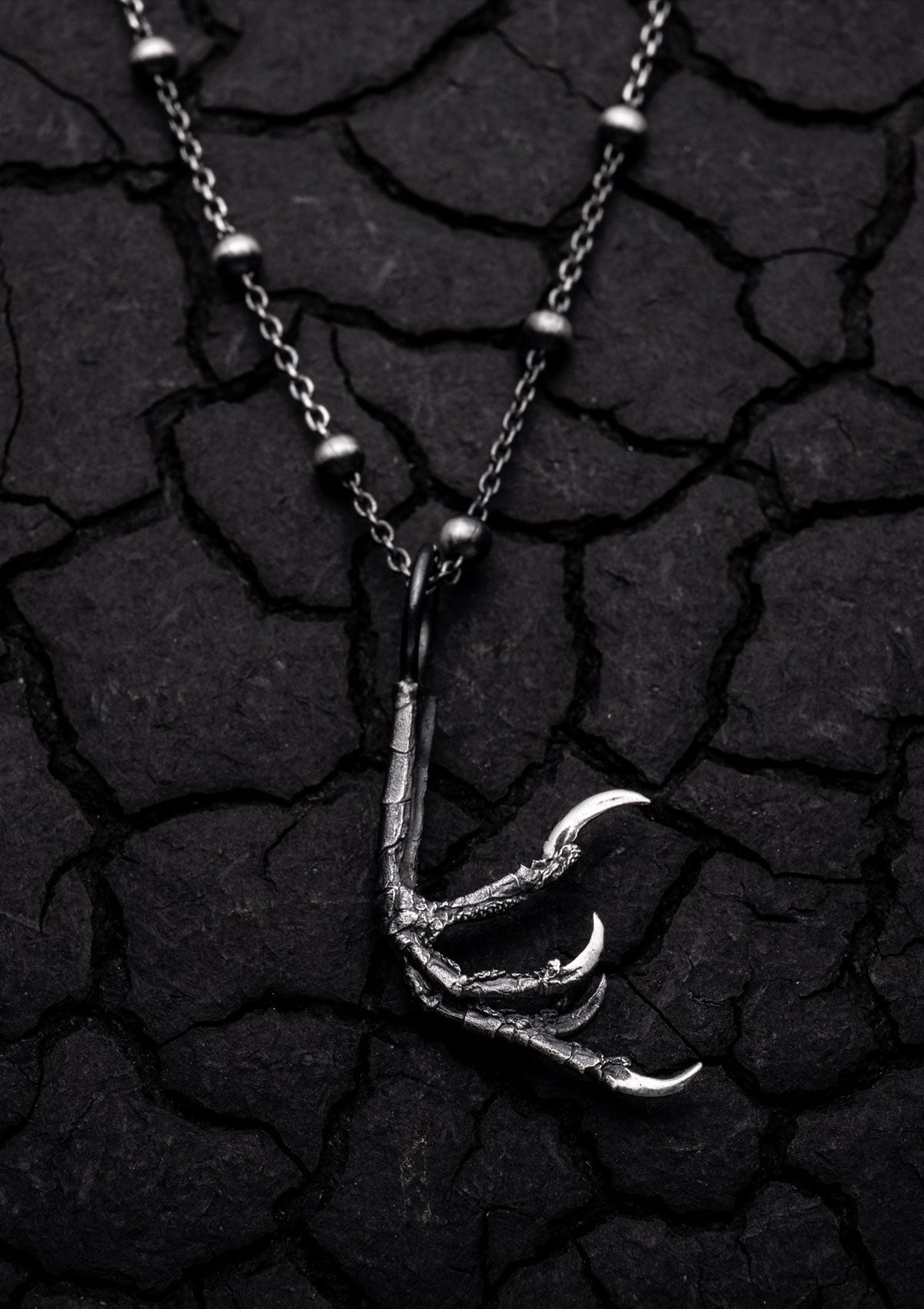 Spǫrr  - Sparrow talon necklace in solid sterling silver