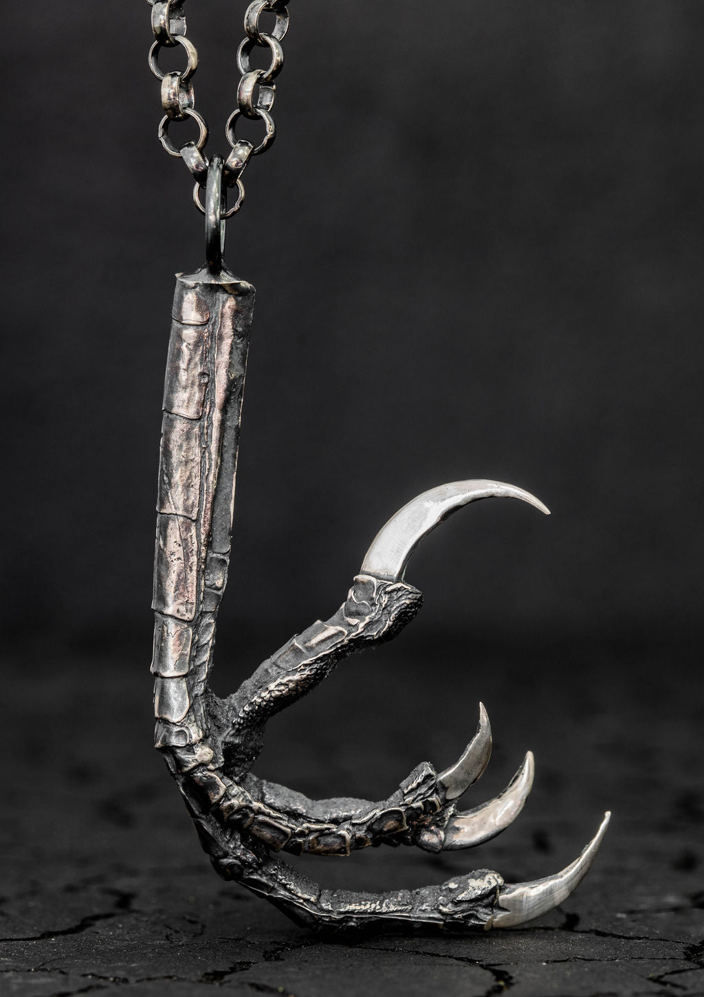 Gæfa - Magpie talon necklace in solid sterling silver