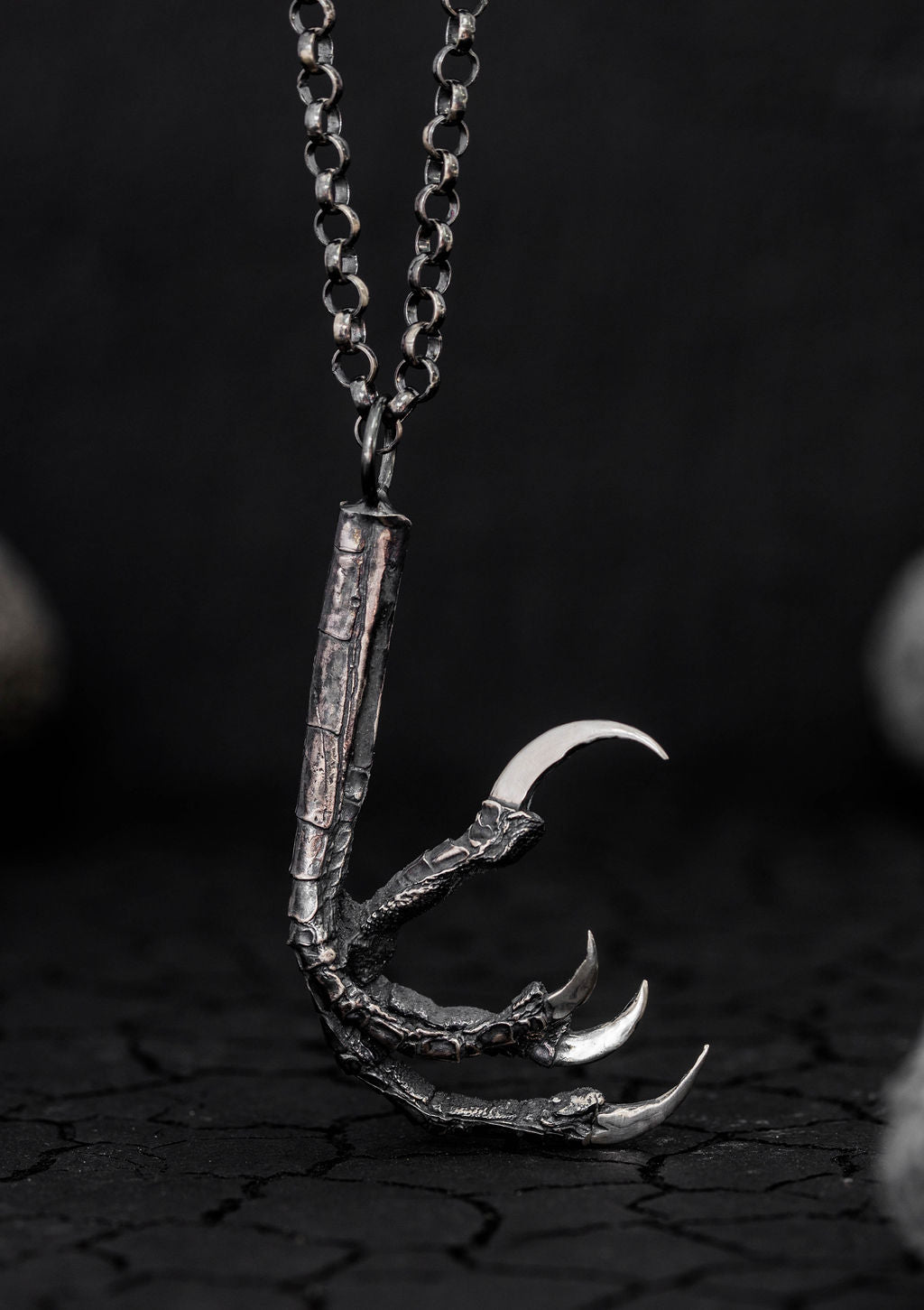 Gæfa - Magpie talon necklace in solid sterling silver