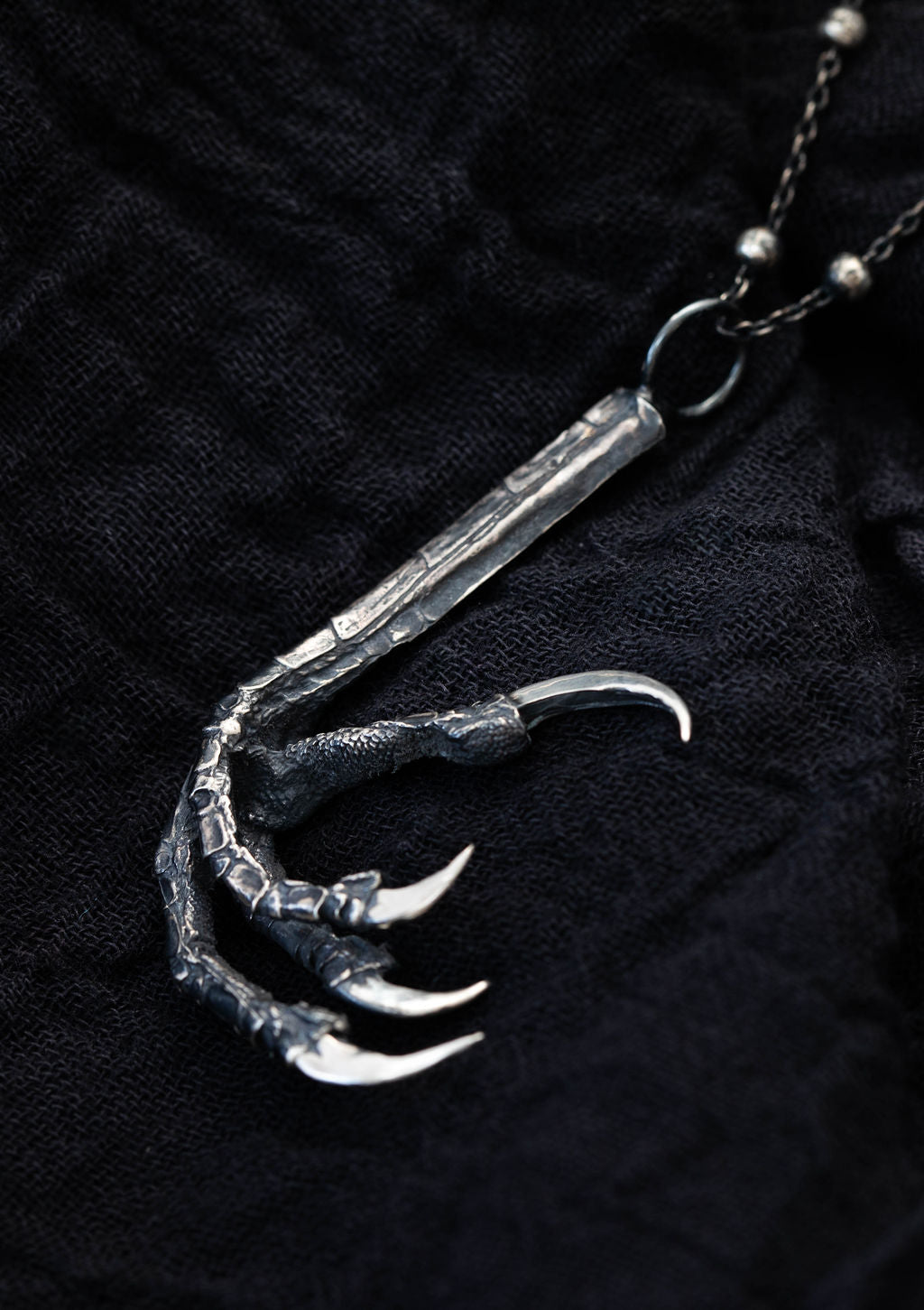 Gæfa - Magpie talon necklace in solid sterling silver